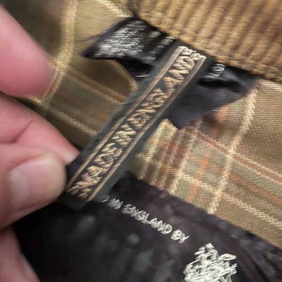 BRITTON Burghley Olive Wax Jacket We’ll Worn Distressed Size Large - Picture 8 of 13